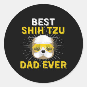 Shih Tzu Gift Beste sjiitische Tzu-pap ooit Ronde Sticker