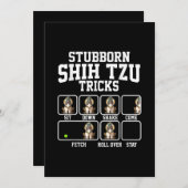Shih Tzu Gift |Stubborn Dog Tricks Hondenliefhebbe Bedankkaart (Voorkant / Achterkant)