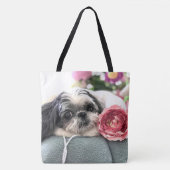 Shih Tzu Girl Grote Canvas tas (Voorkant)