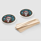 Shih Tzu Glas in Lood Kerstmis Handwaaier (Niet-gemonteerd)