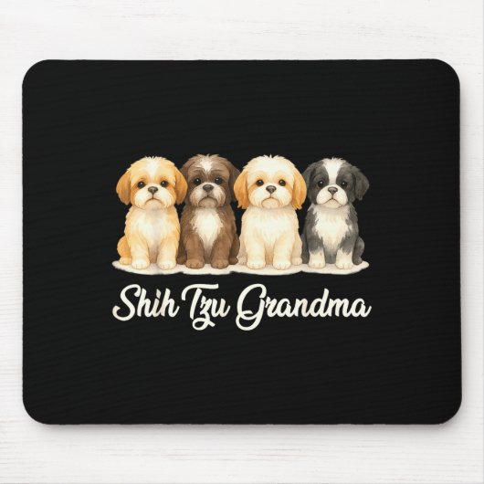 Shih Tzu Grandma Cute Dog Lover Gift Funny Women P Muismat (Voorkant)