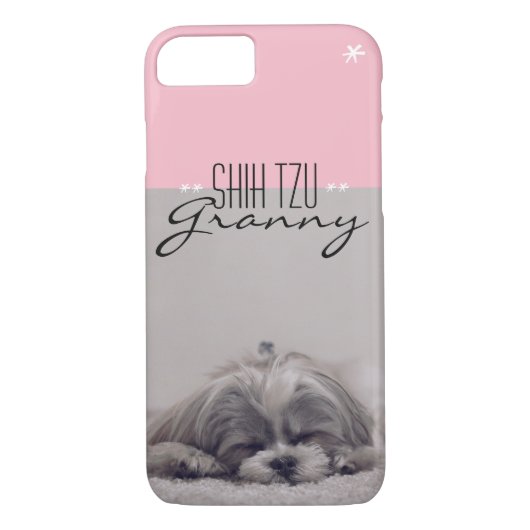 Shih Tzu Granny iPhone Case for Dog Moms (Achterkant)