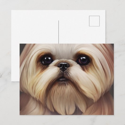 Shih Tzu Greetings Briefkaart (Voorkant / Achterkant)