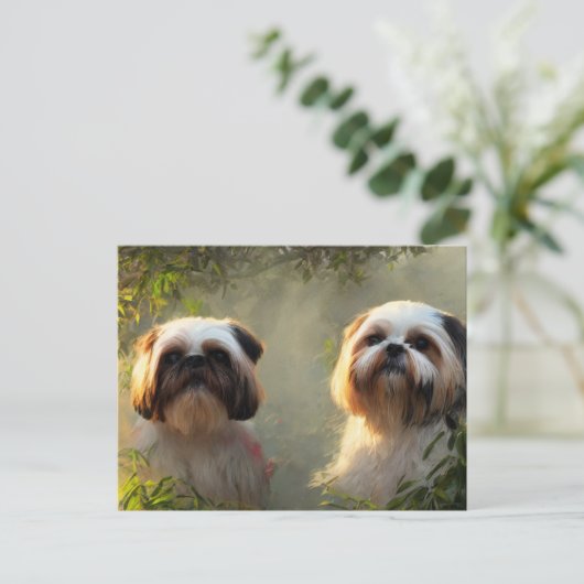 Shih Tzu Greetings Briefkaart (Staand voorkant)