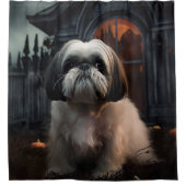Shih Tzu Halloween eng Douchegordijn (Voorkant)
