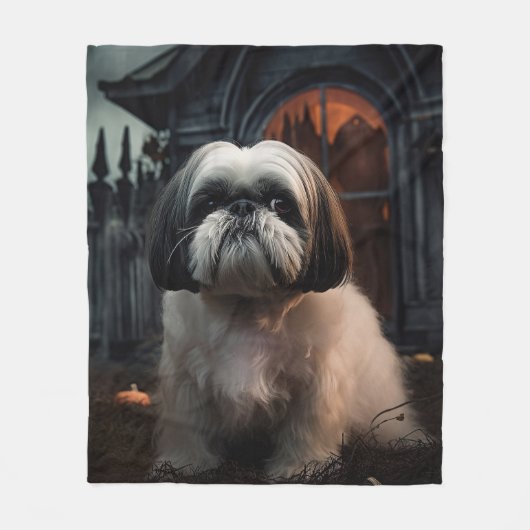 Shih Tzu Halloween eng Fleece Deken (Voorkant)