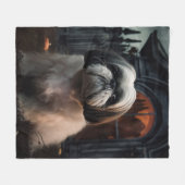 Shih Tzu Halloween eng Fleece Deken (Voorkant (Horizontaal))