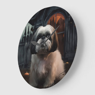 Shih Tzu Halloween eng Grote Klok