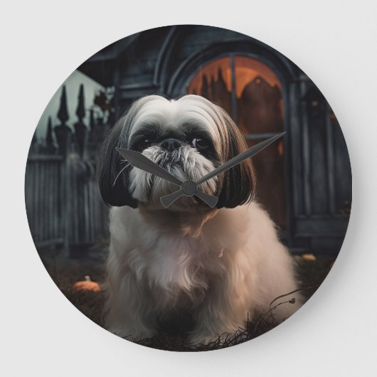 Shih Tzu Halloween eng Grote Klok (Voorkant)