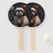 Shih Tzu Halloween eng Handwaaier (Voorkant en achterkant)