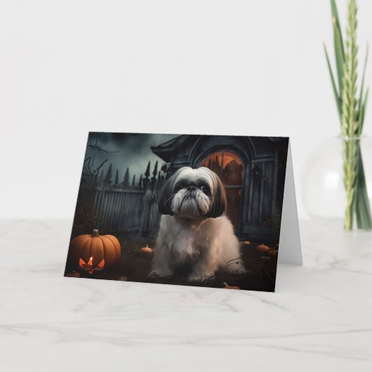 Shih Tzu Halloween eng Kaart (Voorkant)
