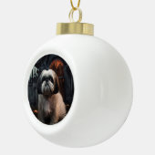 Shih Tzu Halloween eng Keramische Bal Ornament (Rechts)