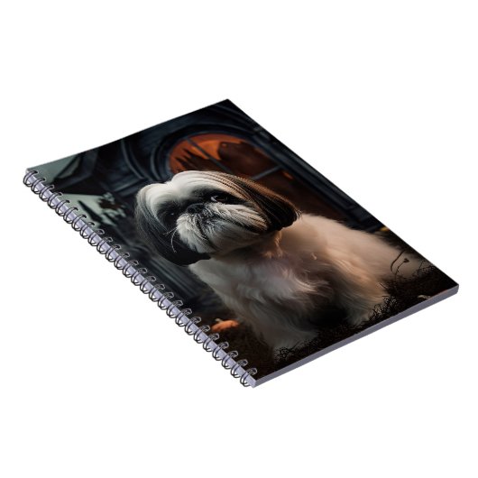 Shih Tzu Halloween eng Notitieboek (Rechterzijde)