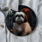 Shih Tzu Halloween eng Ronde Button 6,0 Cm (In situ)