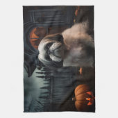 Shih Tzu Halloween eng Theedoek (Verticaal)