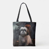Shih Tzu Halloween eng Tote Bag (Achterkant)