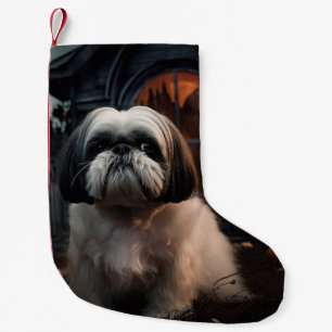 Shih Tzu Halloween Griezelen Kleine Kerstsok