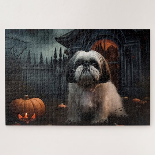 Shih Tzu Halloween Griezelen Legpuzzel (Horizontaal)