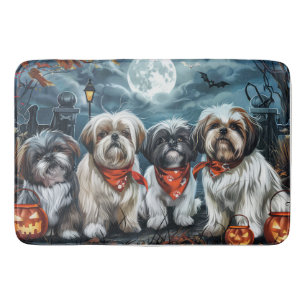 Shih Tzu Halloween Spooky Badmat