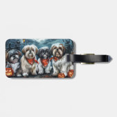 Shih Tzu Halloween Spooky Bagagelabel (Achterkant horizontaal)