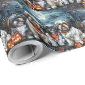 Shih Tzu Halloween Spooky Cadeaupapier (Rol Hoek)