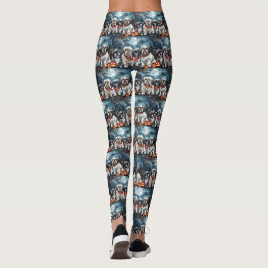 Shih Tzu Halloween Spooky Leggings (Achterkant)