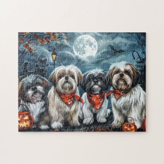 Shih Tzu Halloween Spooky Legpuzzel (Horizontaal)