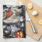 Shih Tzu Halloween Spooky Theedoek (Quarter Fold)