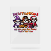 Shih Tzu Halloween Thanksgiving Kerstklassieker Acryl Bord (Voorkant)