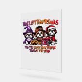 Shih Tzu Halloween Thanksgiving Kerstklassieker Acryl Bord (Hoek)