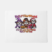 Shih Tzu Halloween Thanksgiving Kerstklassieker Deurmat (Voorkant)