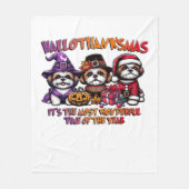 Shih Tzu Halloween Thanksgiving Kerstklassieker Fleece Deken (Voorkant)
