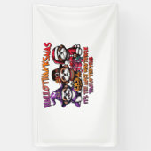 Shih Tzu Halloween Thanksgiving Kerstklassieker Spandoek (Verticaal)