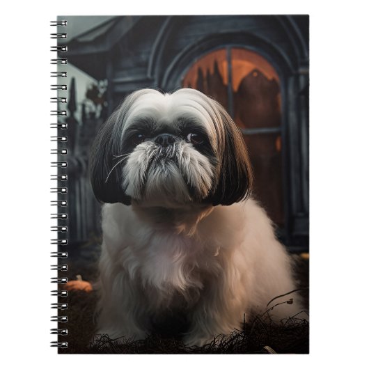 Shih Tzu Halloween Verschrikkelijk Notitieboek (Voorkant)