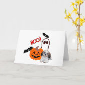 Shih Tzu Halloween Wenskaart Kaart (Gele Bloem)