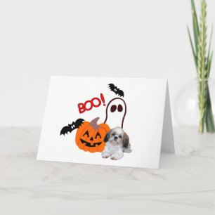 Shih Tzu Halloween Wenskaart Kaart