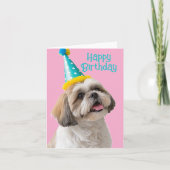 Shih tzu Happy Birthday Kaart (Voorkant)