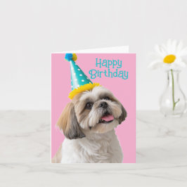 Shih tzu Happy Birthday Kaart