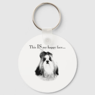 Shih Tzu Happy Face Sleutelhanger