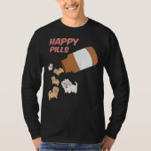 Shih Tzu Happy Pills Shih Tzu Dog T-shirt (Voorkant)
