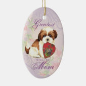 Shih Tzu Heart Mam Keramische sierenen Keramisch Ornament (Rechts)