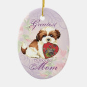 Shih Tzu Heart Mam Keramische sierenen Keramisch Ornament (Voorkant)