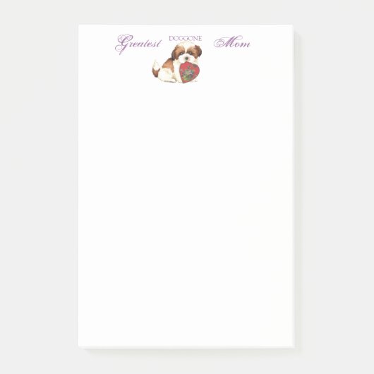 Shih Tzu Heart Mam Post-it® Notes (Voorkant)