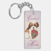 Shih Tzu Heart Mam Sleutelhanger (Voorkant Links)