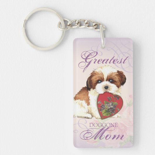 Shih Tzu Heart Mam Sleutelhanger (Voorkant)
