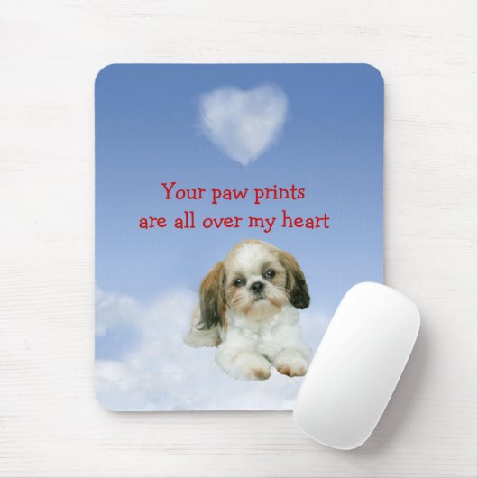 Shih Tzu Heart Mousepad Muismat (Met muis)