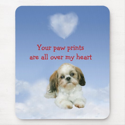 Shih Tzu Heart Mousepad Muismat (Voorkant)