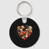 Shih Tzu Heart-shaped Cute Shih Tzu Valentines Day Sleutelhanger (Voorkant)