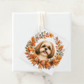 Shih Tzu Herfstkrans Bedankjes Labels (In situ)