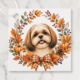 Shih Tzu Herfstkrans Bedankjes Labels